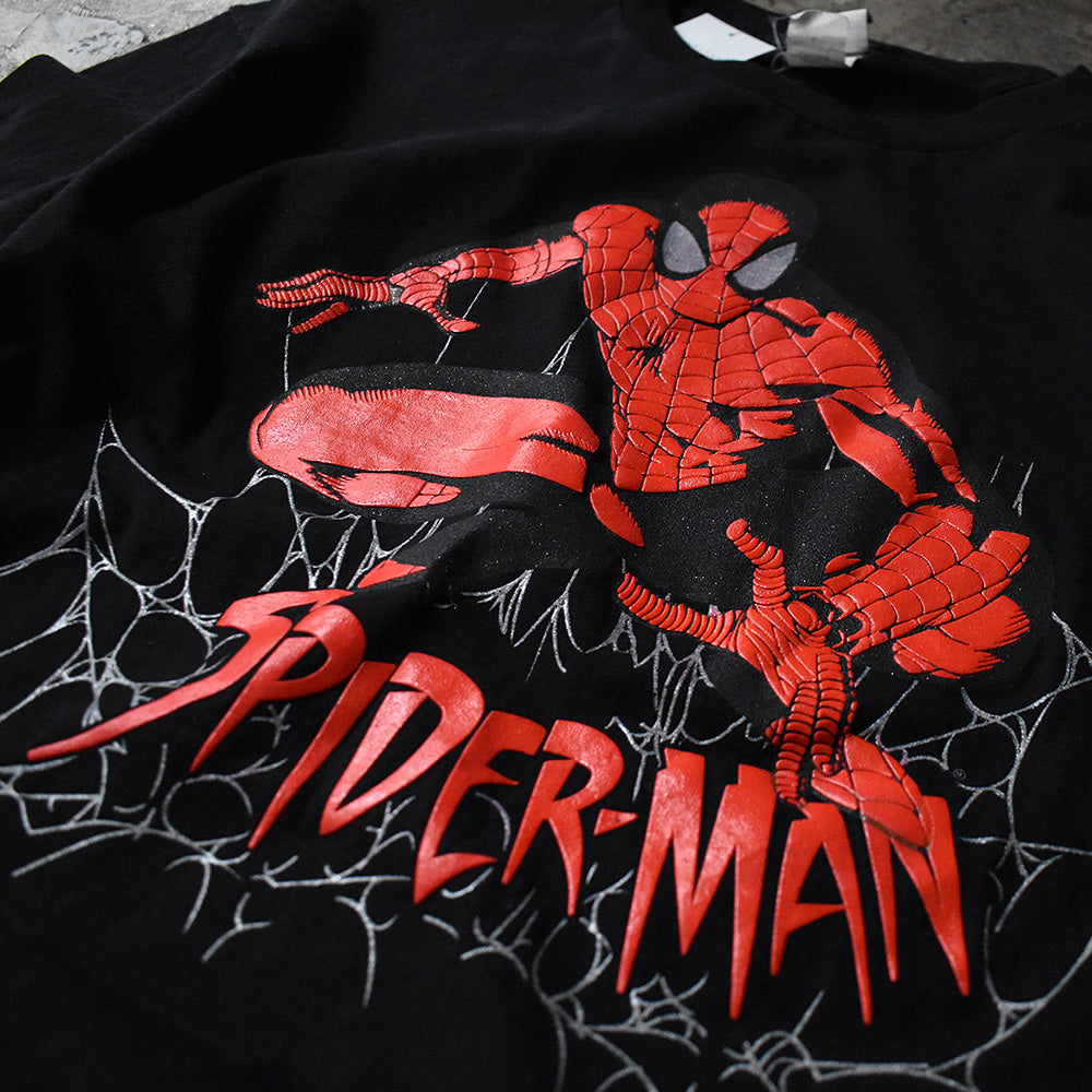 Y2K MARVEL "Spider-Man/スパイダーマン" ベタプリント!Tee 230701H