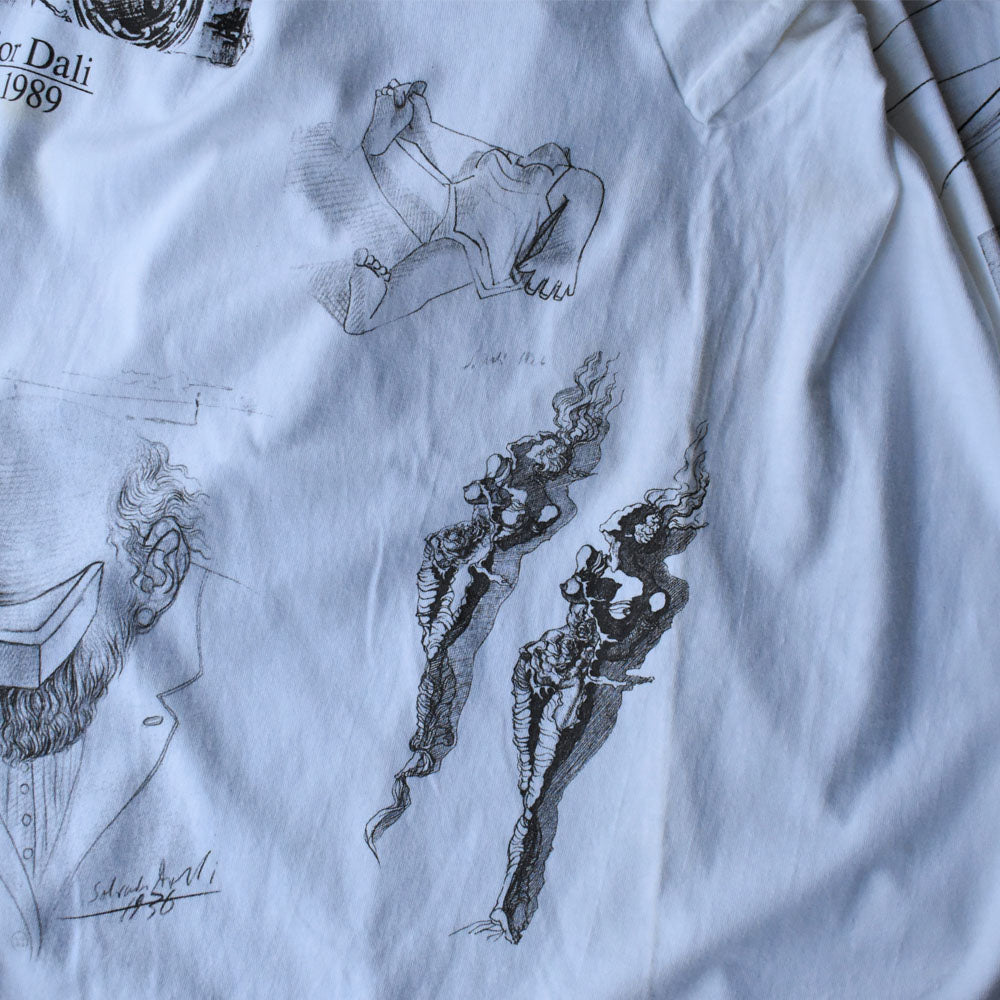 90’s デッドストック! Salvador Dalí マルチプリント! アート Tシャツ USA製 250607 (A)