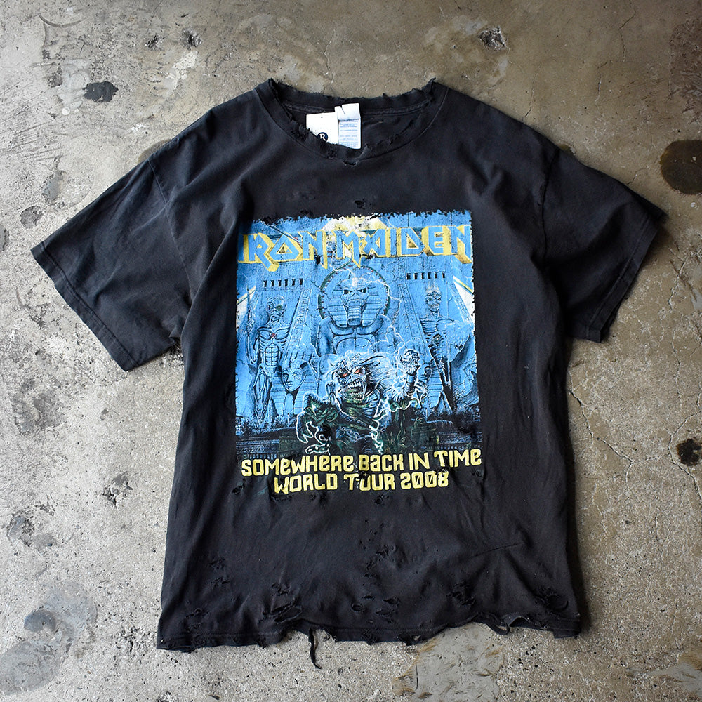 Y2K ボロ! Iron Maiden “Somewhere Back In Time” World Tour ロック Tシャツ 250711H