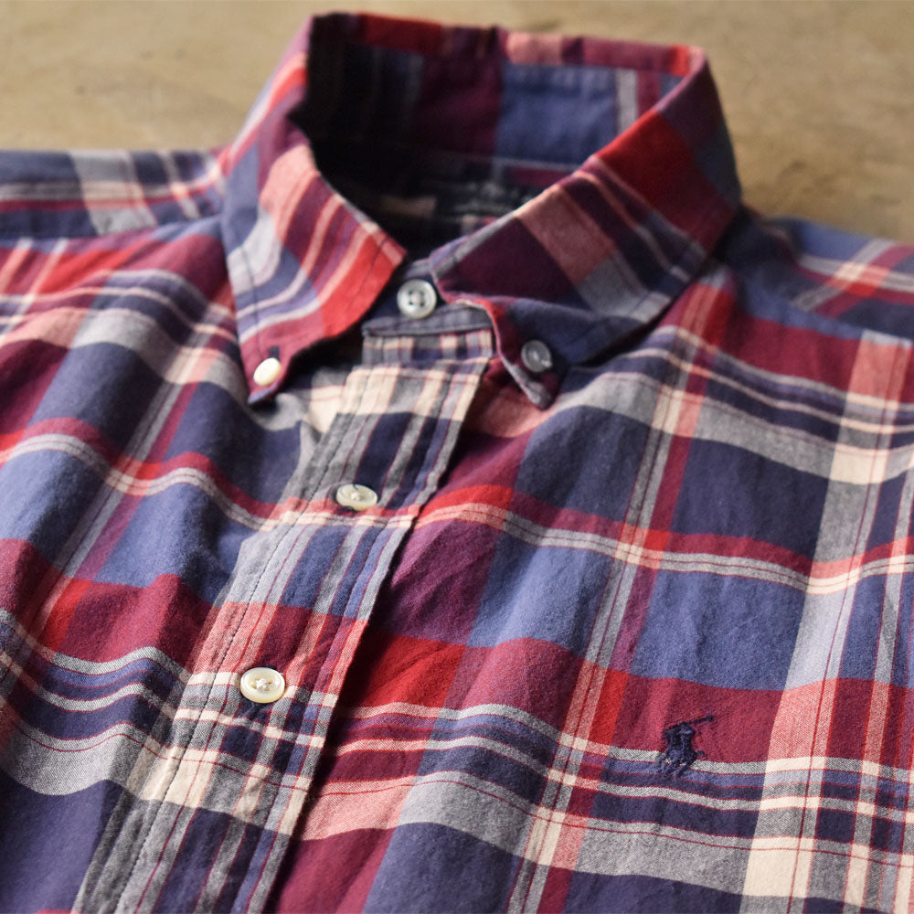 90's Ralph Lauren “BLAKE” チェック 半袖 ボタンダウンシャツ 240523 S2110