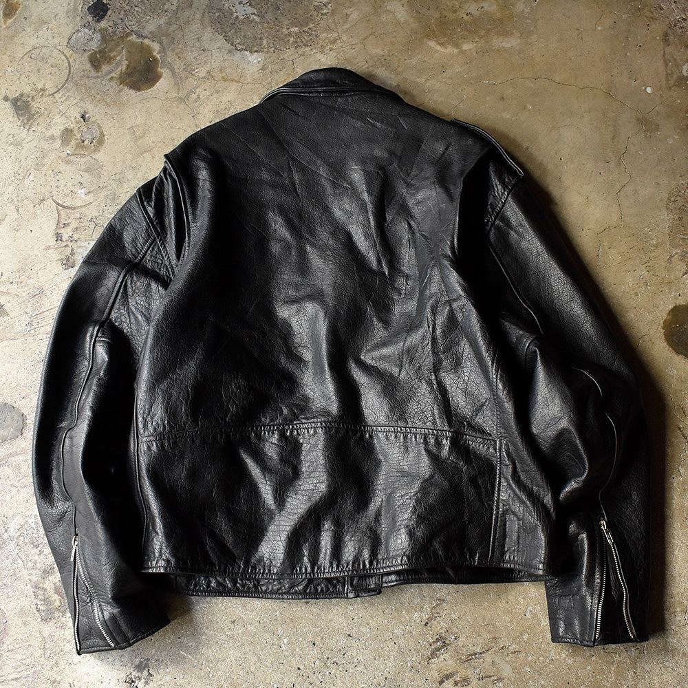 90's big size! UNIK ライダース レザージャケット 52size 240215H