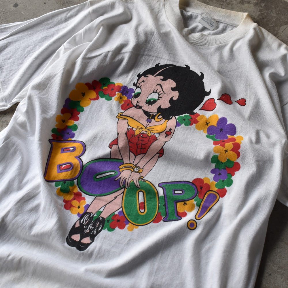 80-90's Betty Boop ”BOOP!” 海外アニメ キャラ Tシャツ 230815H