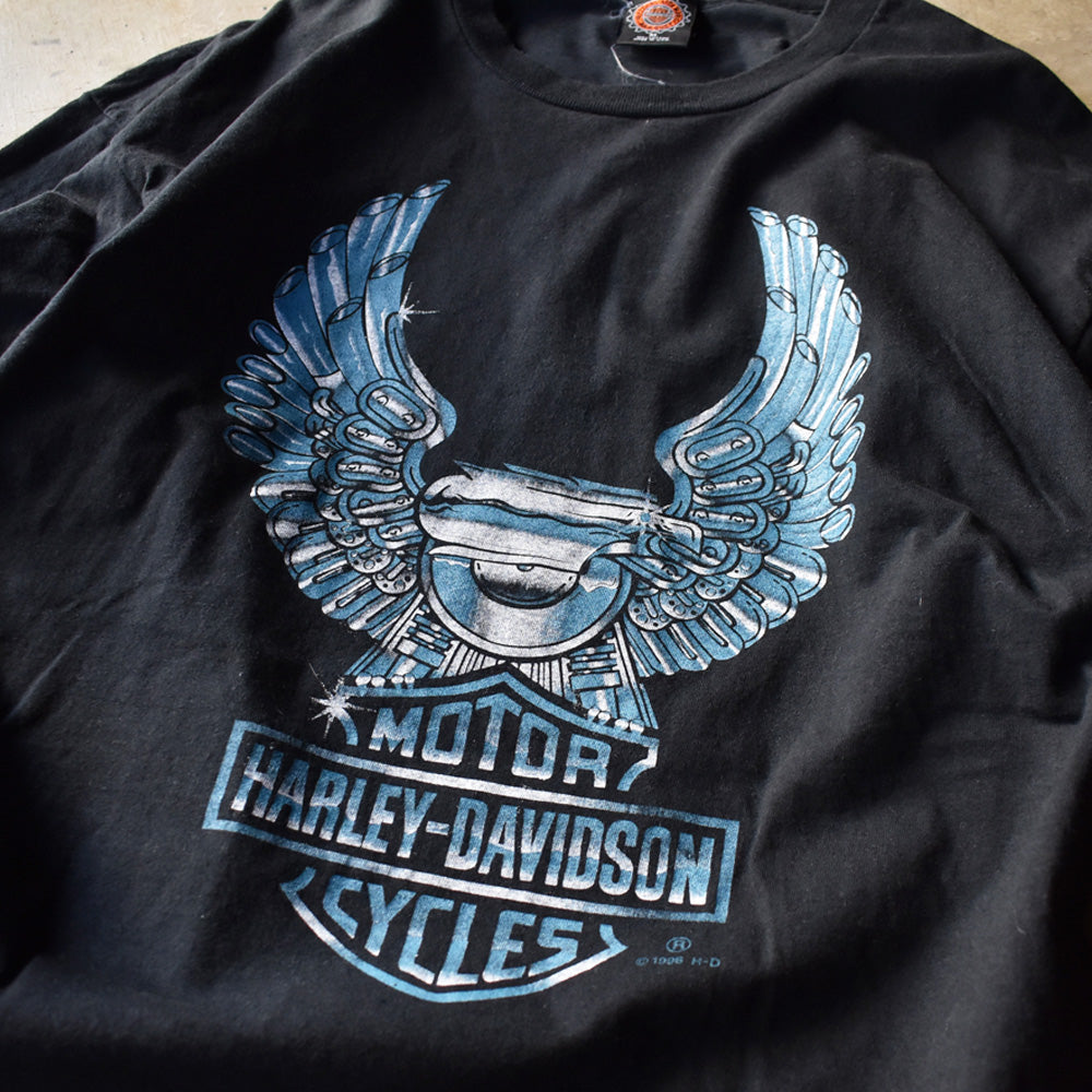 希少 90´s USA製 HARLEY DAVIDSON イーグル Tシャツ-