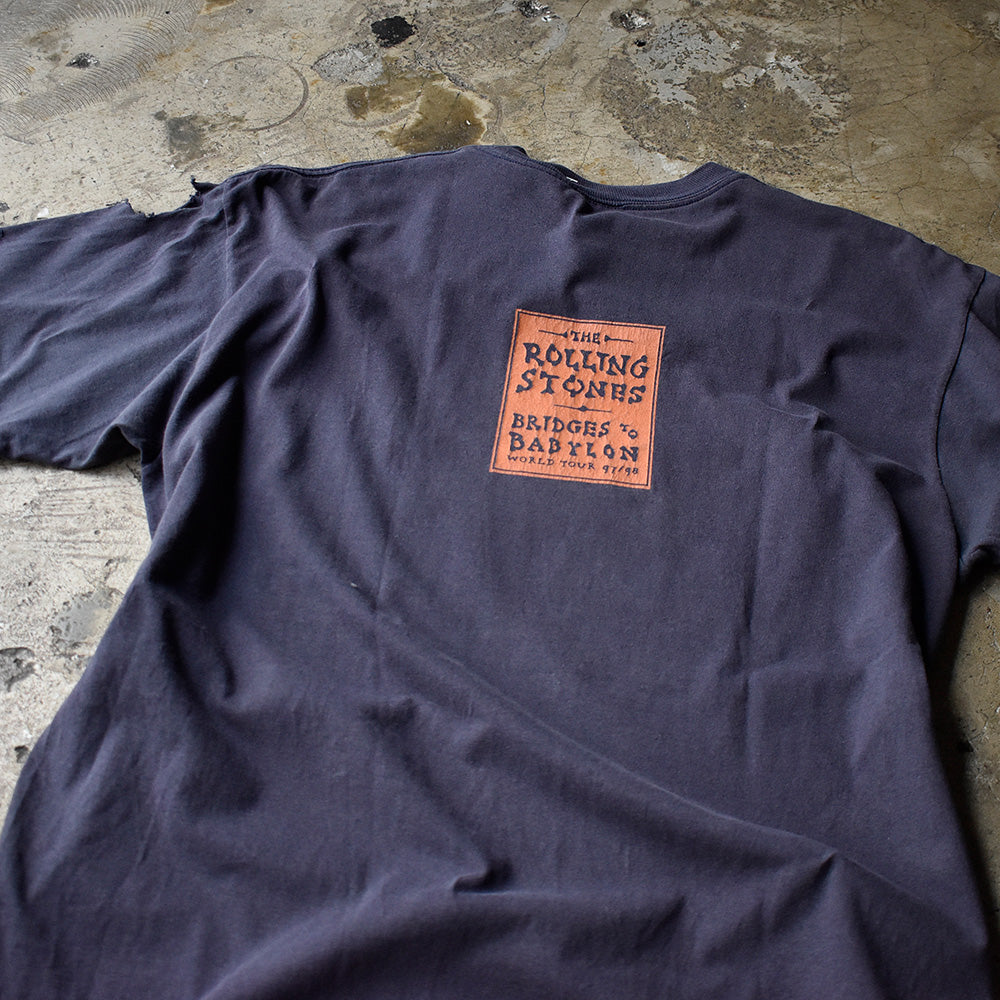 90's The Rolling Stones “Bridges to Babylon World Tour” ロック Tシャツ 240613H