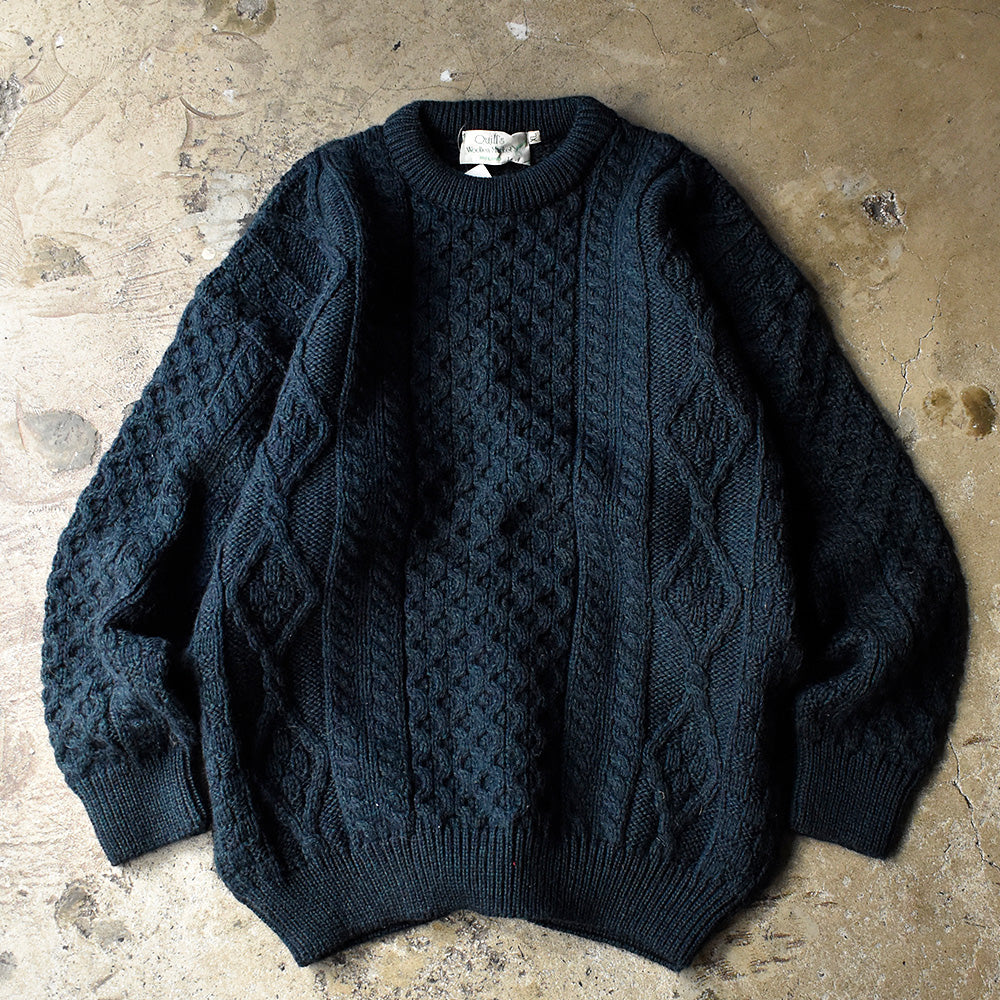 QUILLS WOOLLEN MARKET フィッシャーマン アランセーター ハンドニットセーター アイルランド製 231110H