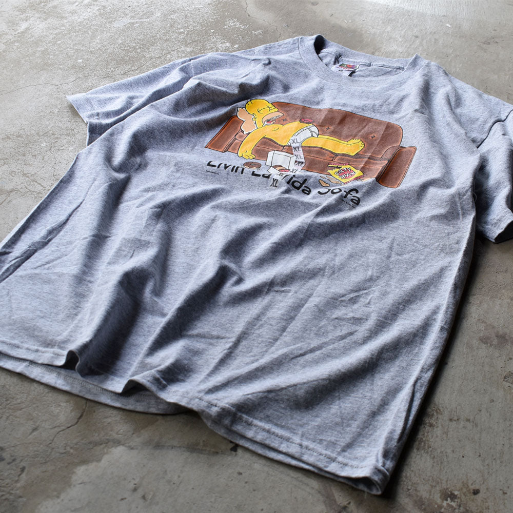 Y2K デッドストック! The Simpsons/ザ・シンプソンズ “Livin' La Vida Sofa” Tシャツ 230516