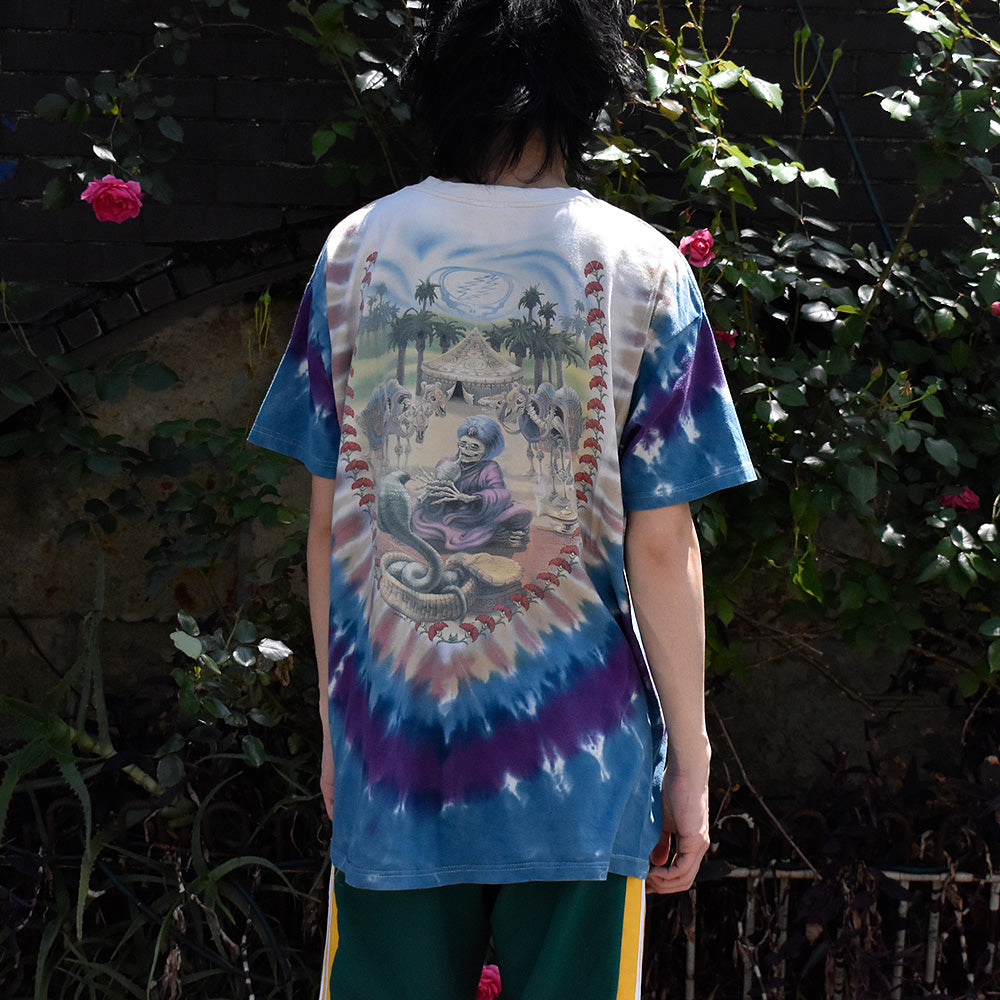 Y2K LIQUID BLUE Grateful Dead “Skull snake charmer” タイダイTシャツ 250501H