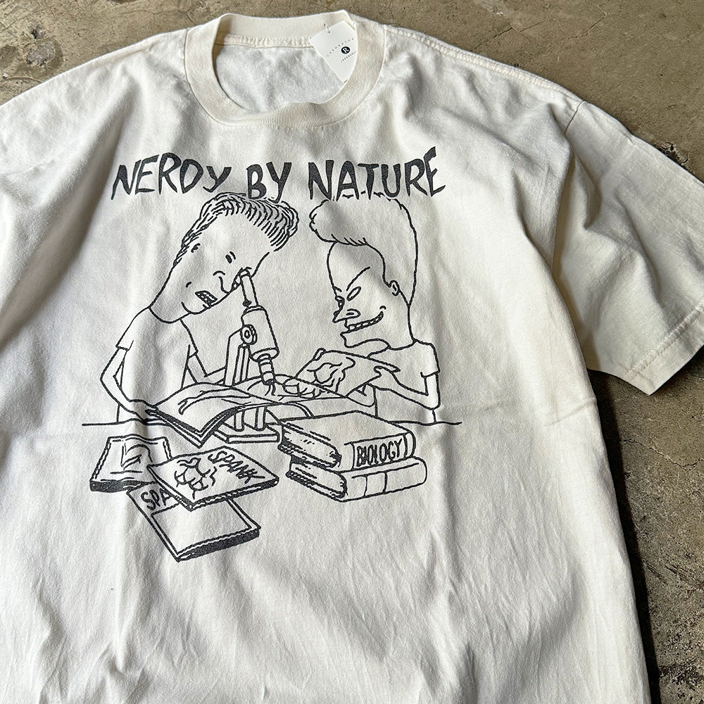 90's～ Beavis and Butt-Head “NERDY BY NATURE” Tシャツ 240307H