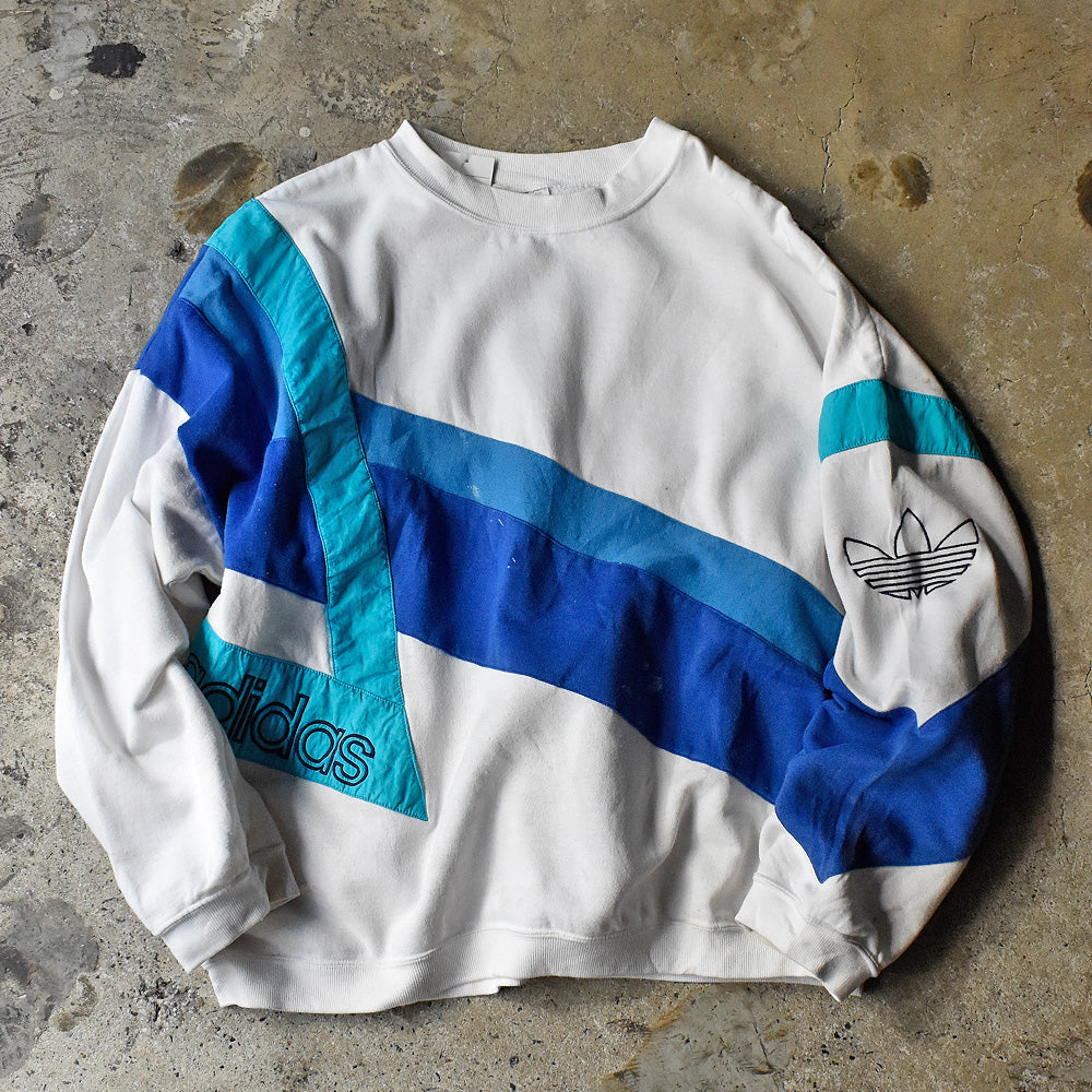 80’s adidas ナイロン切り替え デザイン スウェット 231209H