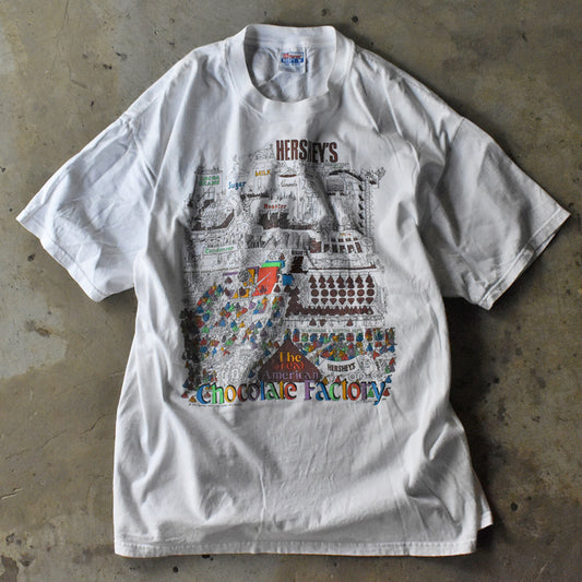 90's Hanes “HERSHEY'S / Chocolate Factory” 企業 Tシャツ 240427