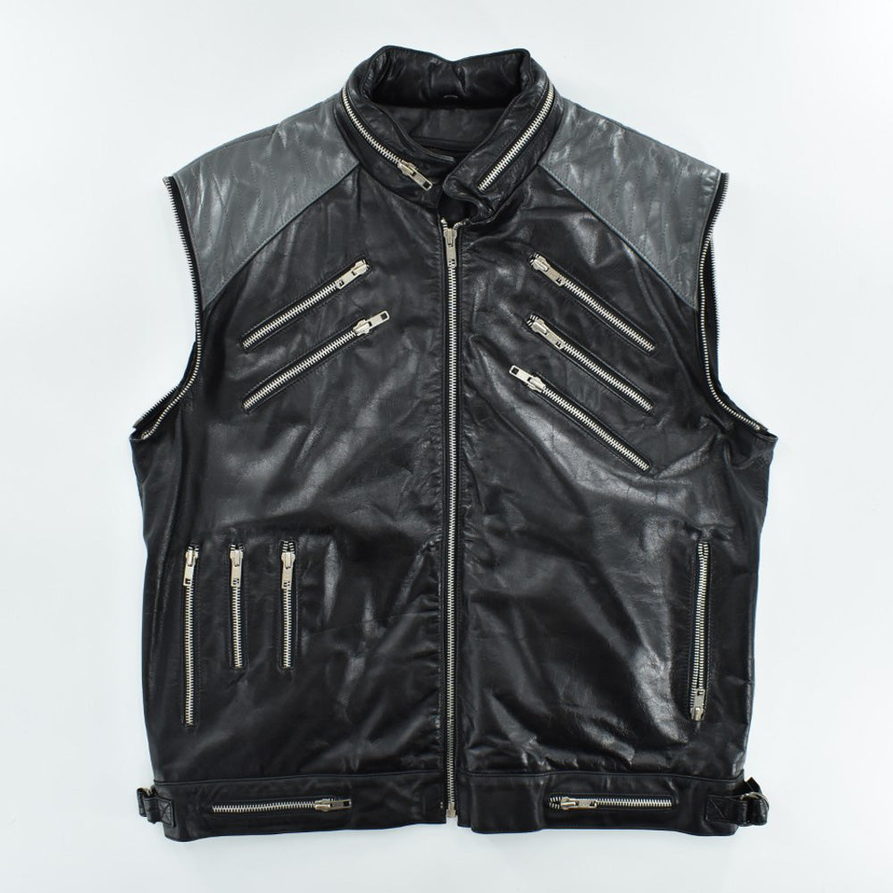 80's Casablanca "Beat It" マルチジップ 2way レザージャケット 260703H