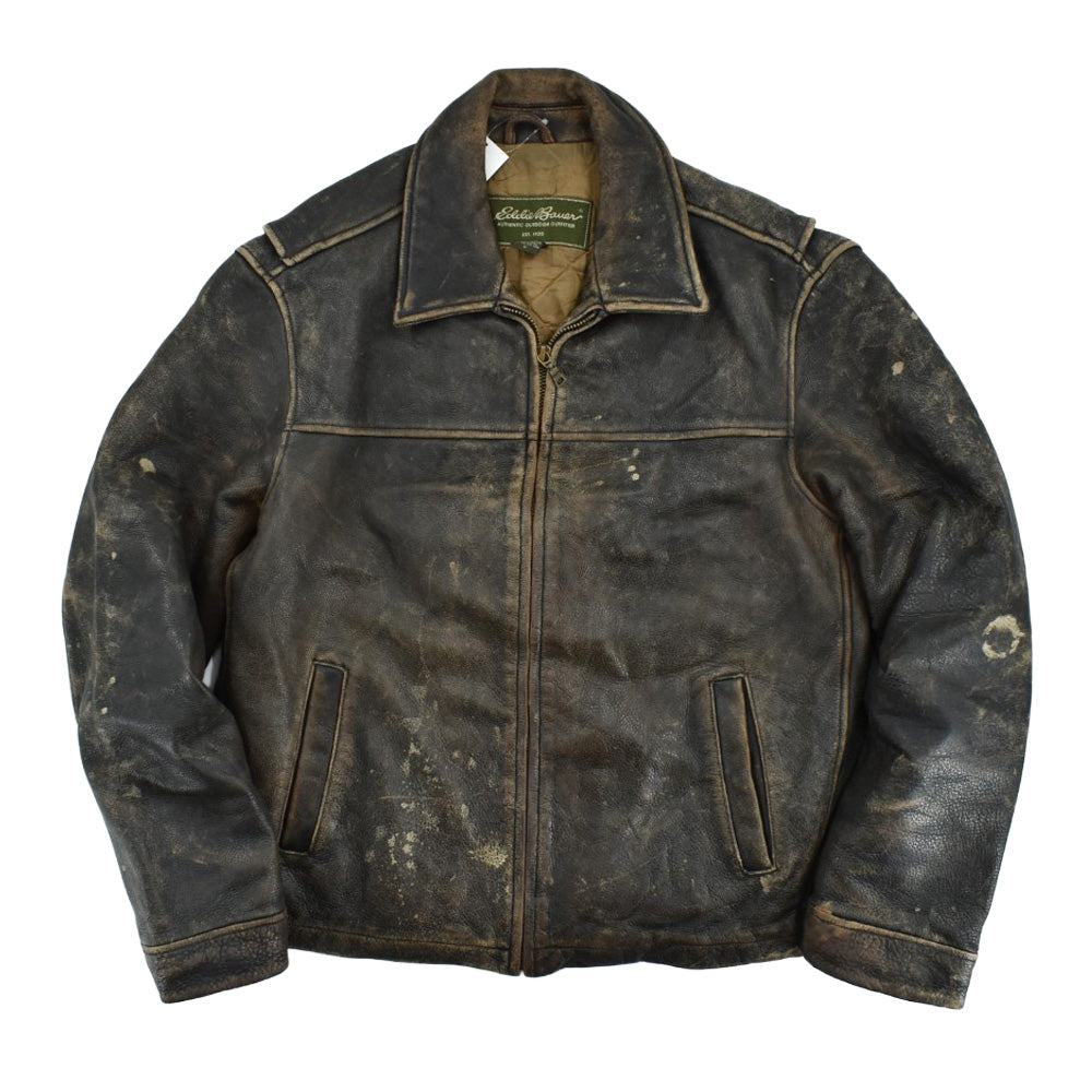 90's Eddie Bauer レザージャケット フェードブラウン 260203H