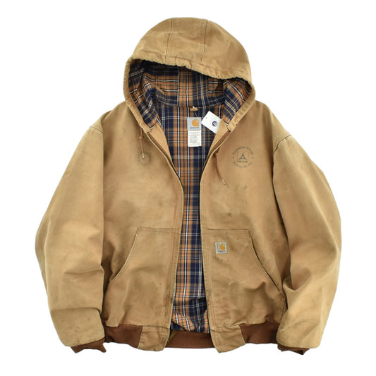 Y2K Carhartt アクティブジャケット フランネル チェックライナー USA製 260605H
