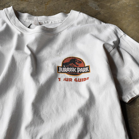 90's “Jurassic Park” TOUR GUIDE Universal Studios Hollywood Tシャツ USA製 240327H