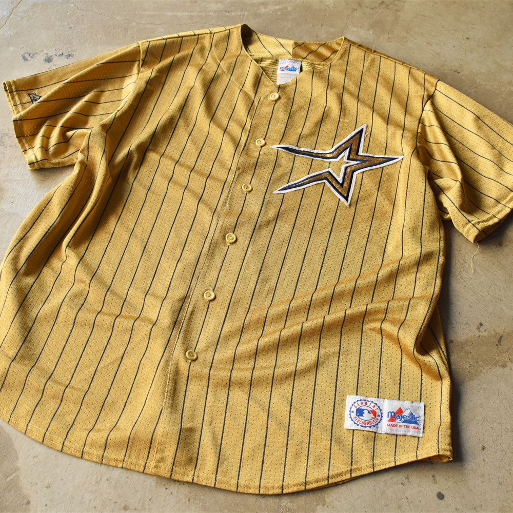 90’s Majestic “MLB Houston Astros“ ベースボール ゲームシャツ USA製 240917H