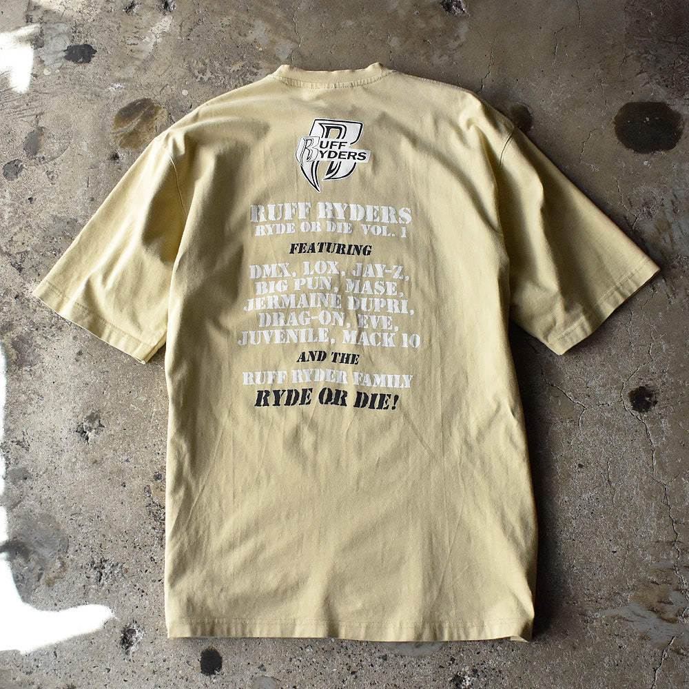 90's RUFF RYDERS “Ryde or Die Vol. 1” DMX/JAY-Z/MASE/EVE Rap Tシャツ 250417HT62