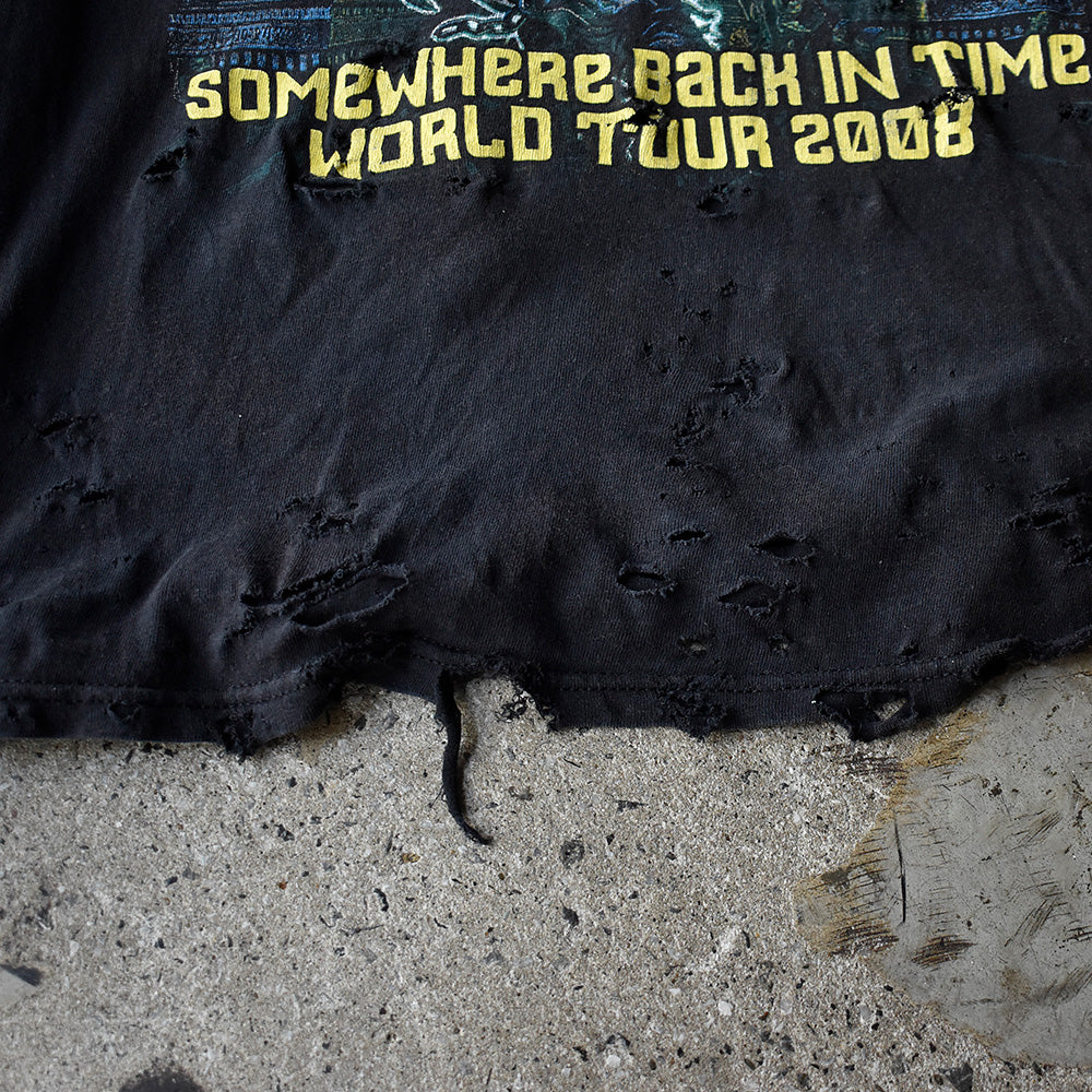 Y2K ボロ! Iron Maiden “Somewhere Back In Time” World Tour ロック Tシャツ 250711H