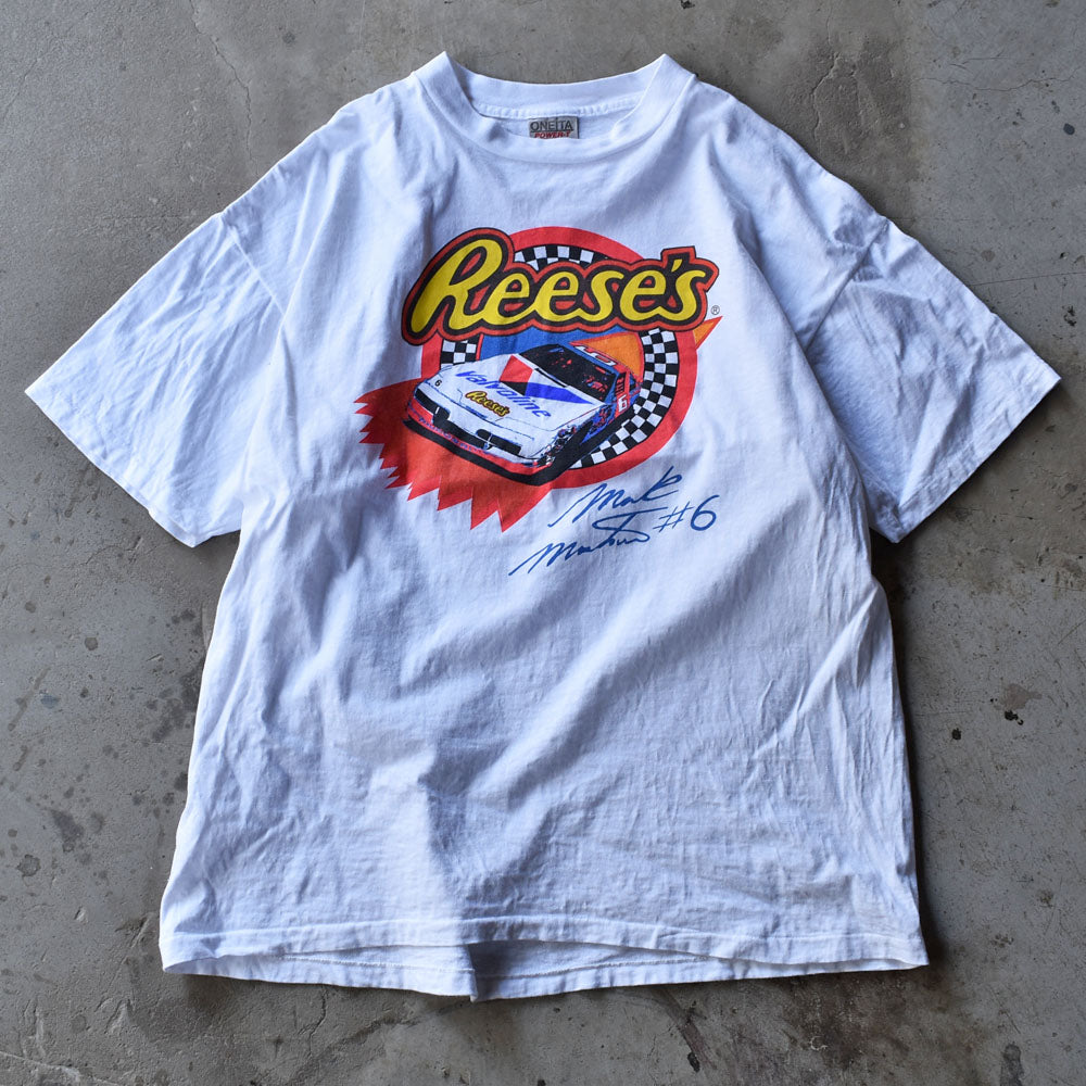 90's　“Reese’s RACING Mark Martin ＃6” 両面プリント レーシングTシャツ　230520