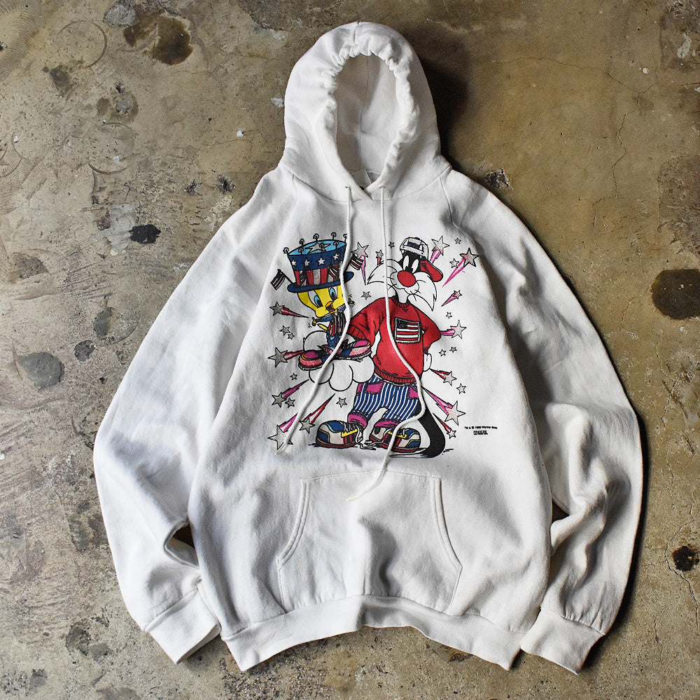 90’s Looney Tunes “” キャラクター パーカー USA製 231215