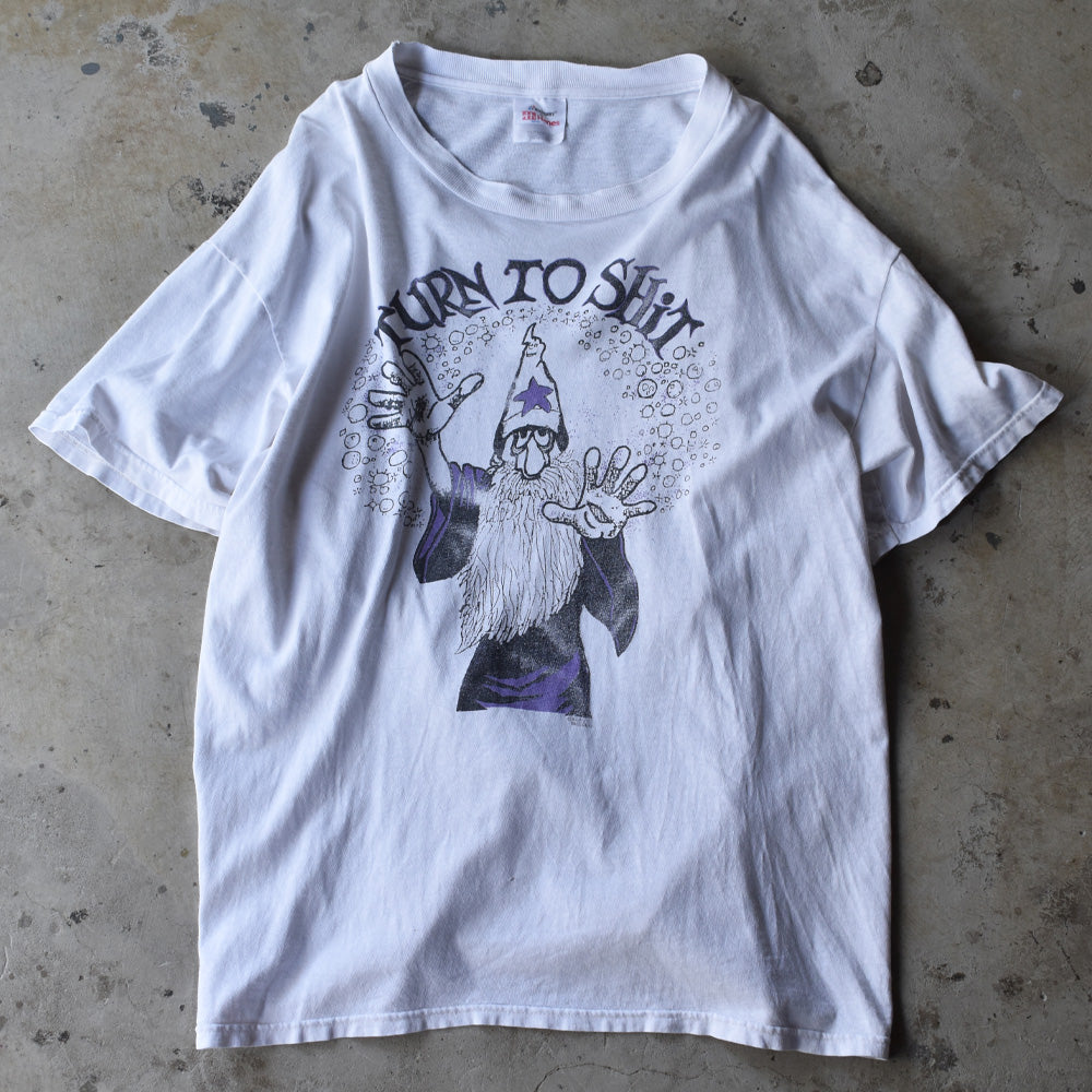 90-00's “TURN TO SHiT” Wizard Tシャツ 230910