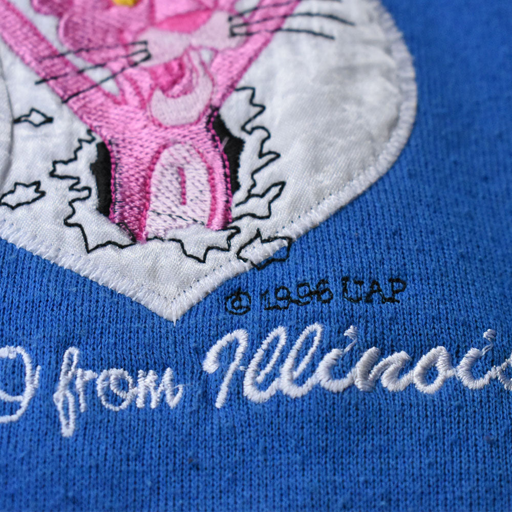 90’s Pink Panther 刺繍 キャラクター スウェット 251007H