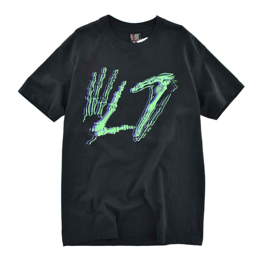 90年代 L7 バンドT ロックTシャツ 骨 スケルトンハンド グランジ giant