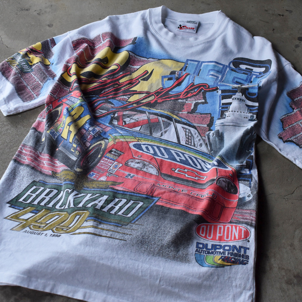 90's　Chase Authentics “Jeff Gordon/ジェフ・ゴードン #24” AOP！ レーシング Tシャツ 　USA製　 230622