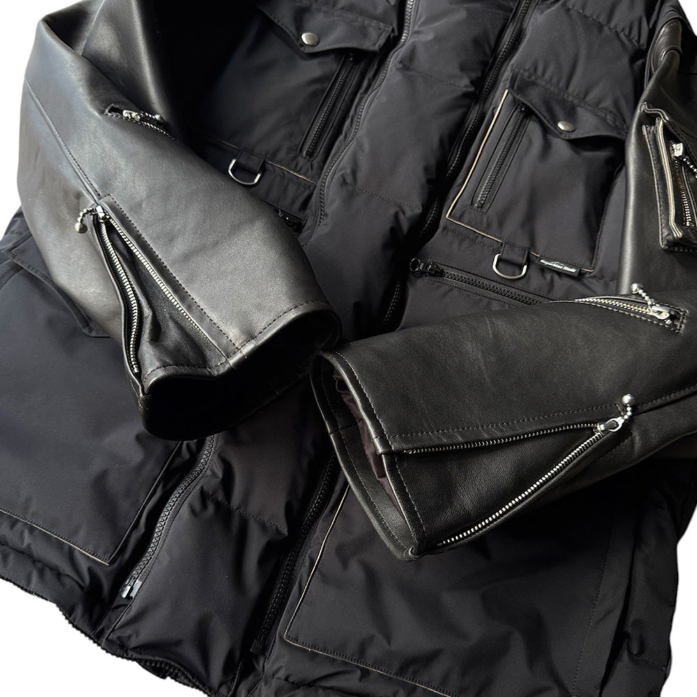 blackmeans×Hayachine Made 2Way リバーシブル レザー×ダウン マウンテンジャケット 945-79TJ400-1 250102H/250128H