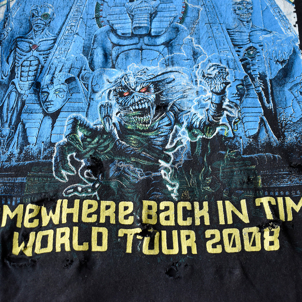 Y2K ボロ! Iron Maiden “Somewhere Back In Time” World Tour ロック Tシャツ 250711H
