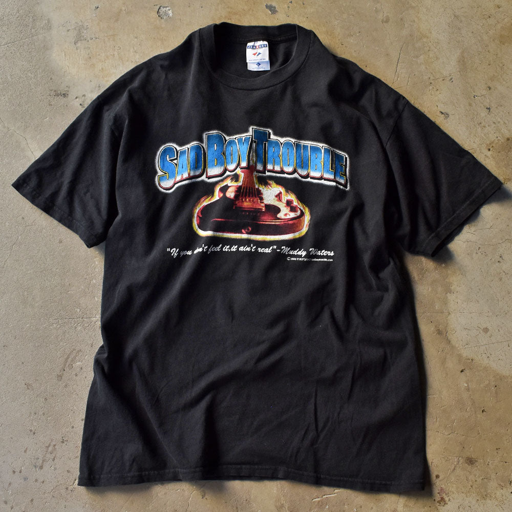 Y2K Sad Boy Trouble/サッドボーイトラブル Muddy Waters バンドTシャツ 230810