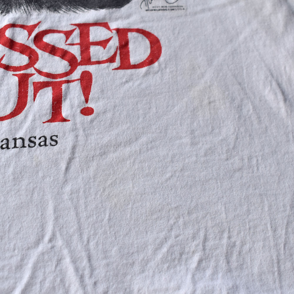 90’s FRUIT OF THE LOOM “STRESSED OUT” ネコ アニマルプリント Tシャツ 240808