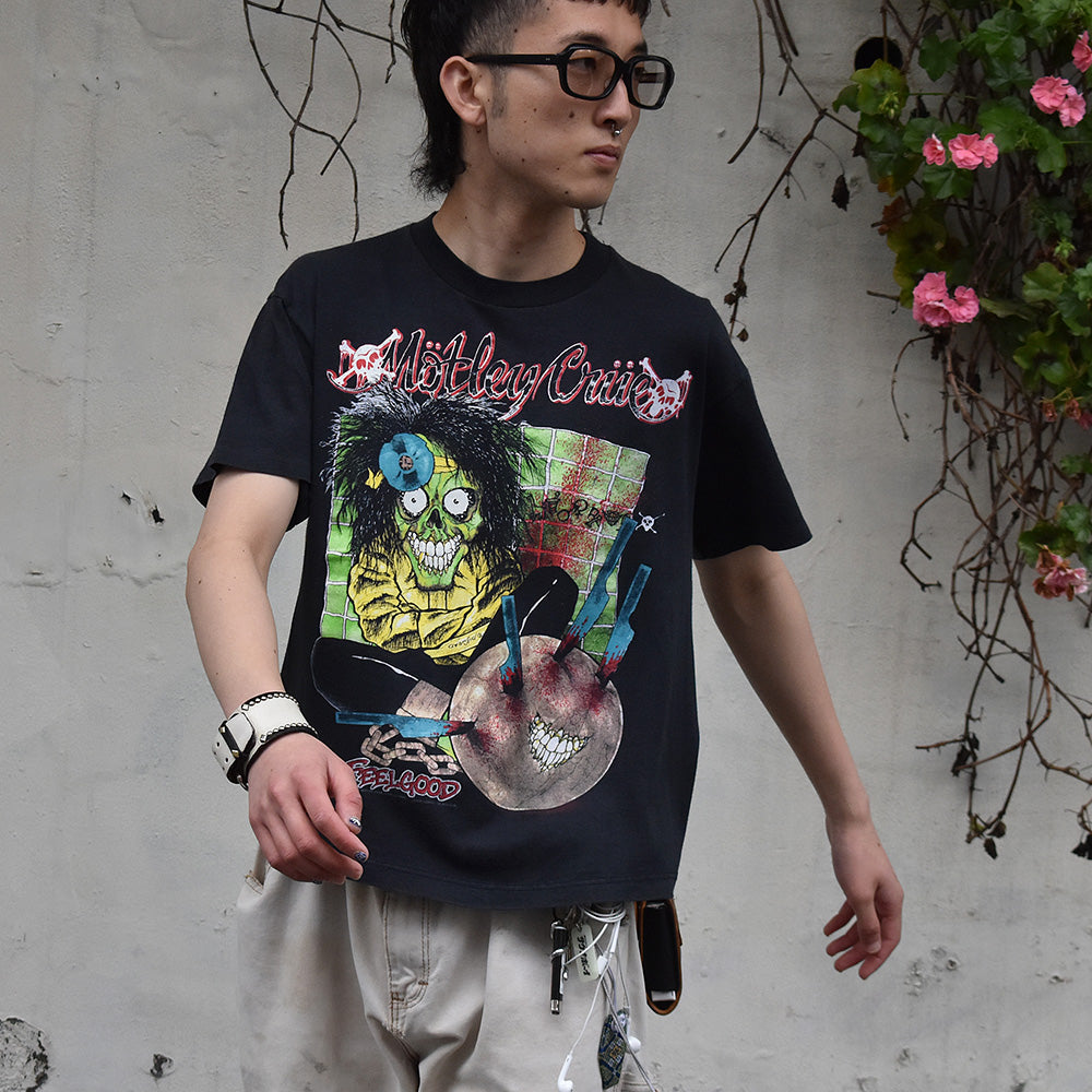80's Mötley Crüe / PUSHEAD "Dr.Feelgood tour" ロック Tシャツ 230510H