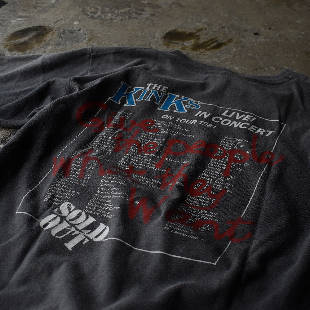 80's The Kinks "Give the People What They Want / USA Tour" ロック Tシャツ 230906H