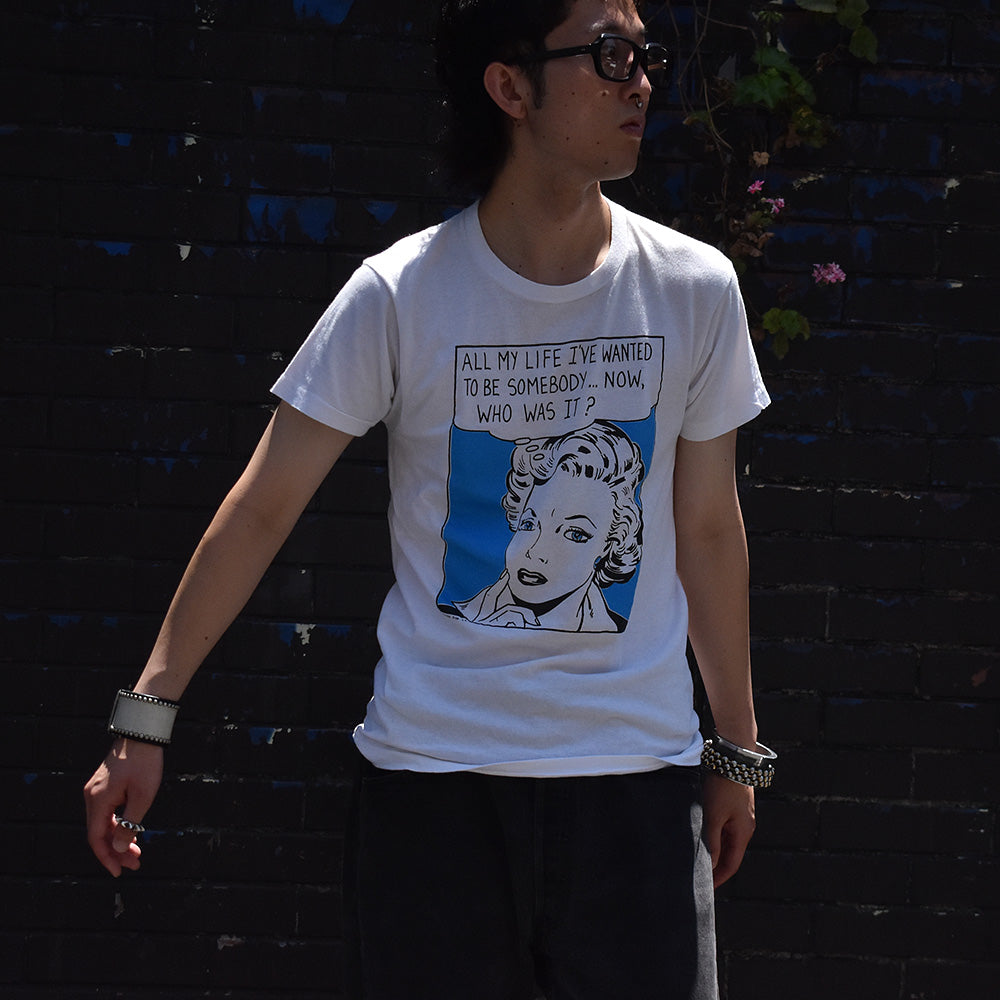 80's flying fish アメコミ イラスト Tシャツ 230713H