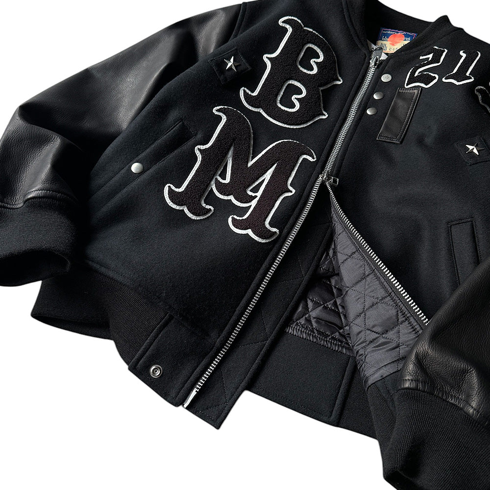 blackmeans レザー×ウール アワードジャケット 945-79TJ404-1 241115H