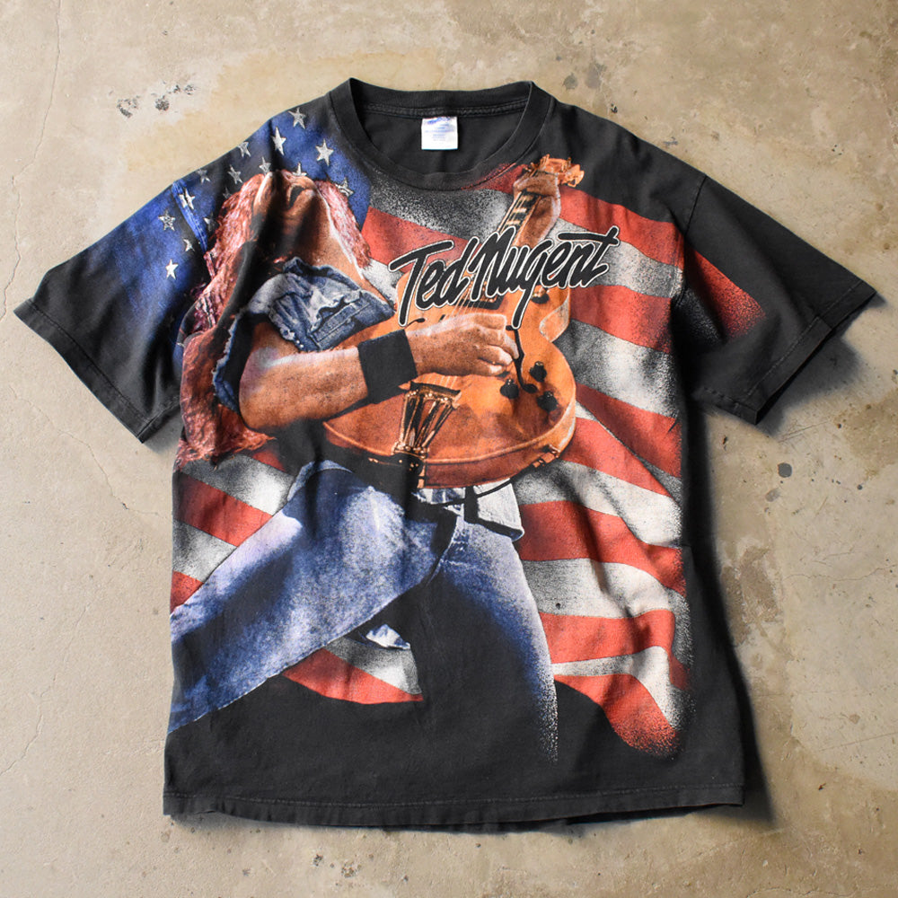 90's Ted Nugent “ONE NATION UNDER TED“ AOP! ロックTシャツ 250514