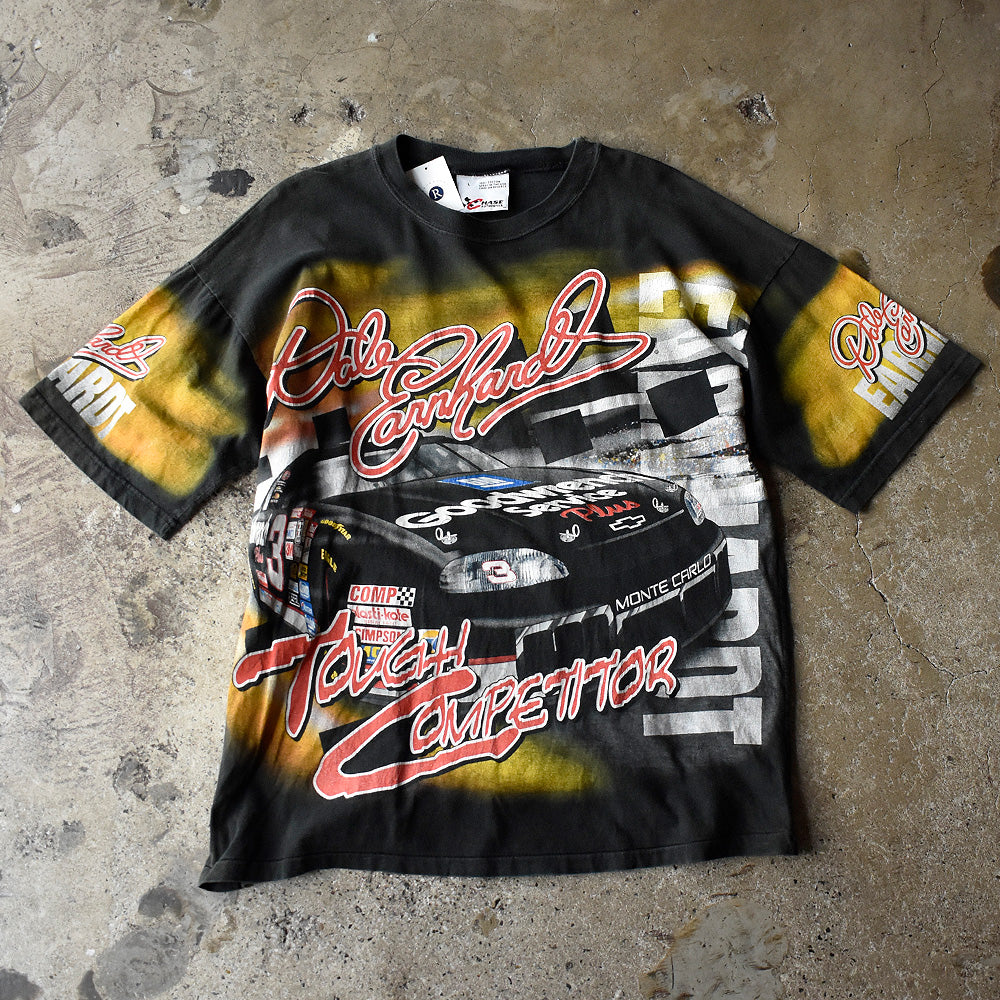 Y2K AOP! CHASE authentics "Tough Competitor" レーシング Tシャツ USA製 250727H
