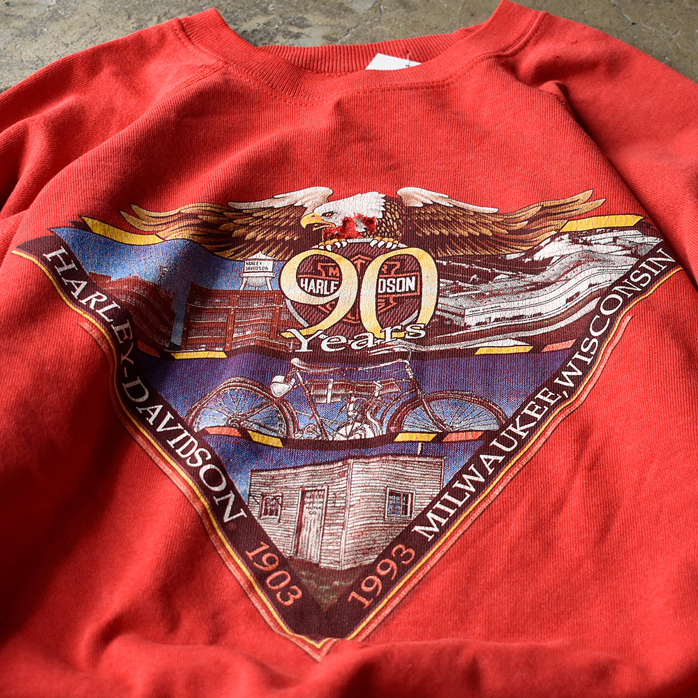 90’s Harley Davidson “90 Years” バイク スウェット USA製 240809H
