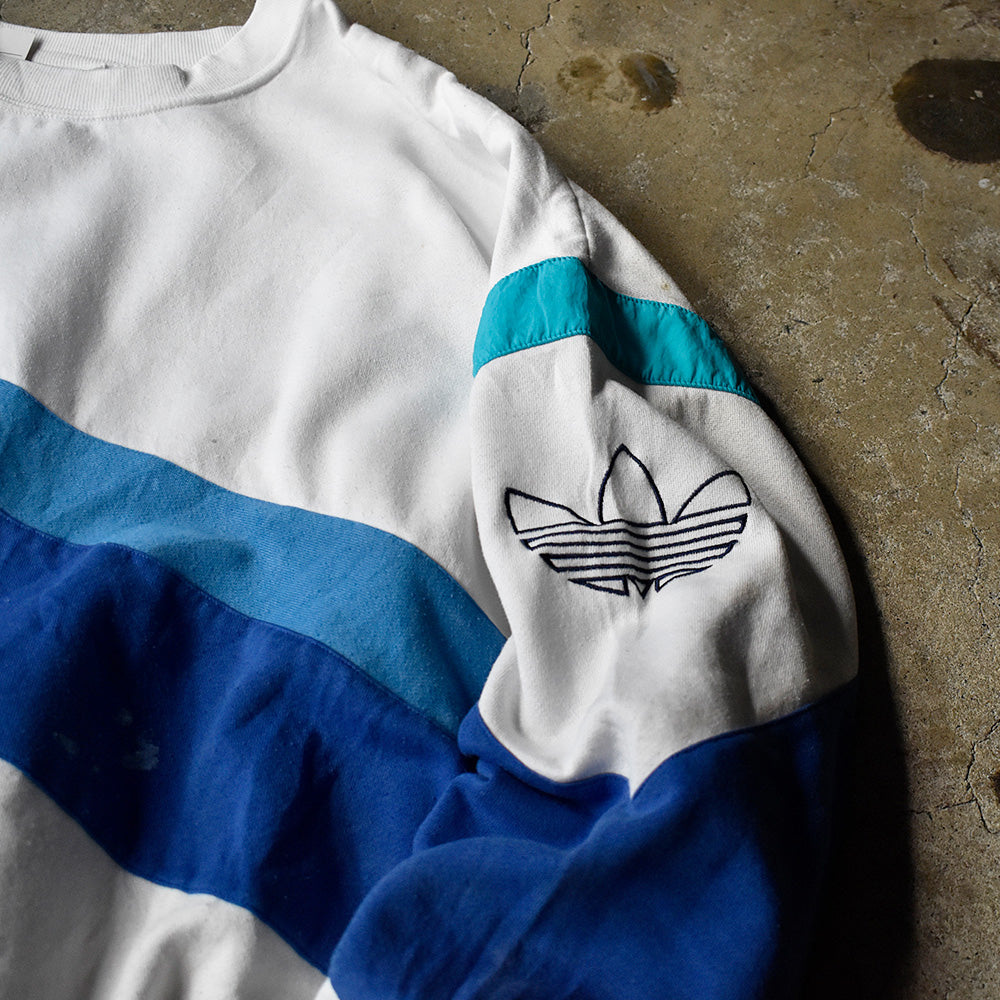 80’s adidas ナイロン切り替え デザイン スウェット 231209H