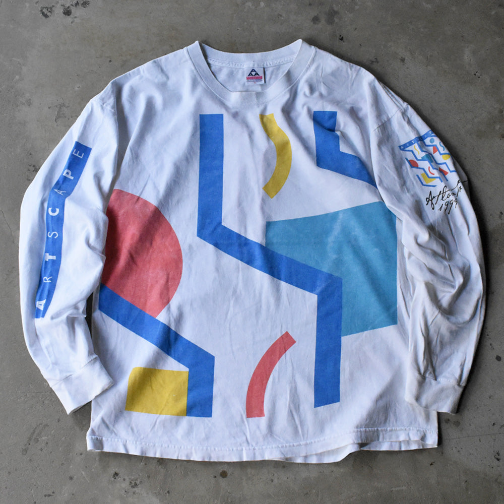 90’s “ARTSCAPE ATLANTA 1999” アート ロングスリーブTシャツ 240813