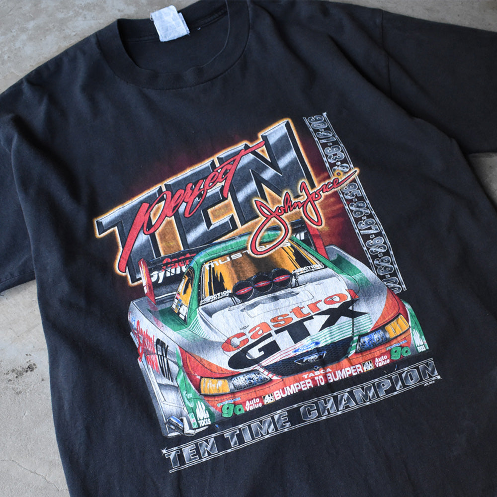 Y2K John Force “10 TIME CHAMPION” レーシング Tシャツ 250801