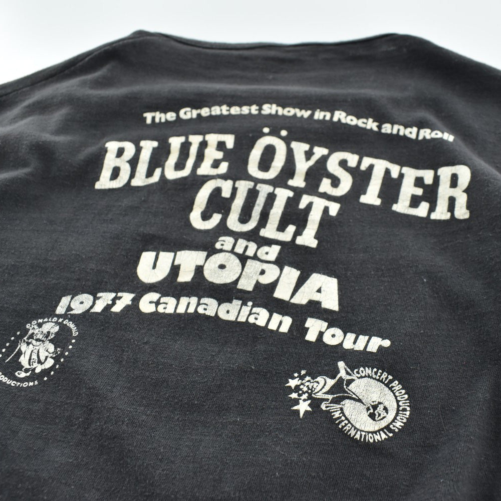 70's BLUE ÖYSTER CULT & UTOPIA "1977 Canadian Tour" ハードロック Tシャツ 260904H