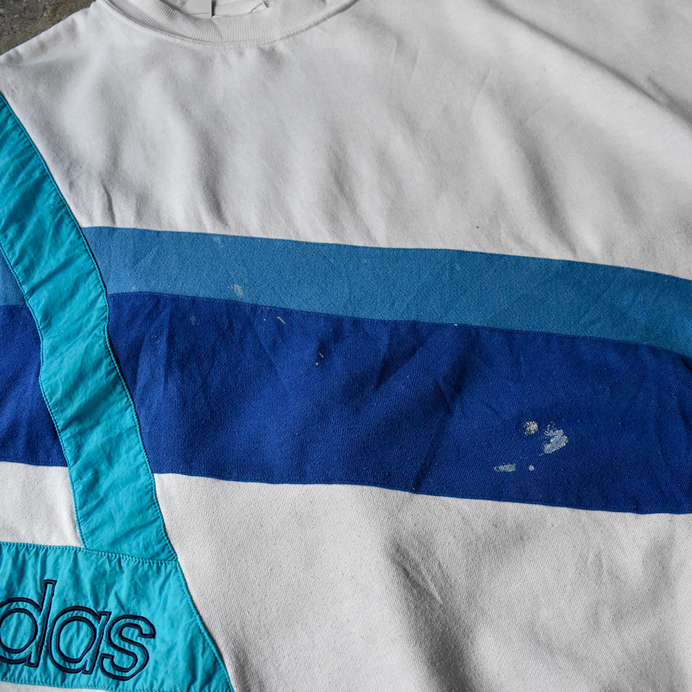80’s adidas ナイロン切り替え デザイン スウェット 231209H