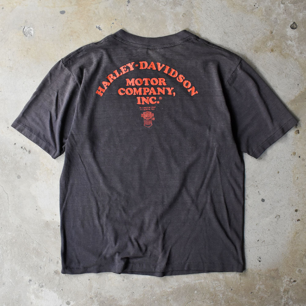 80’s Harley-Davidson × 3D Emblem “Eagle Logo” バイク Tシャツ 250916