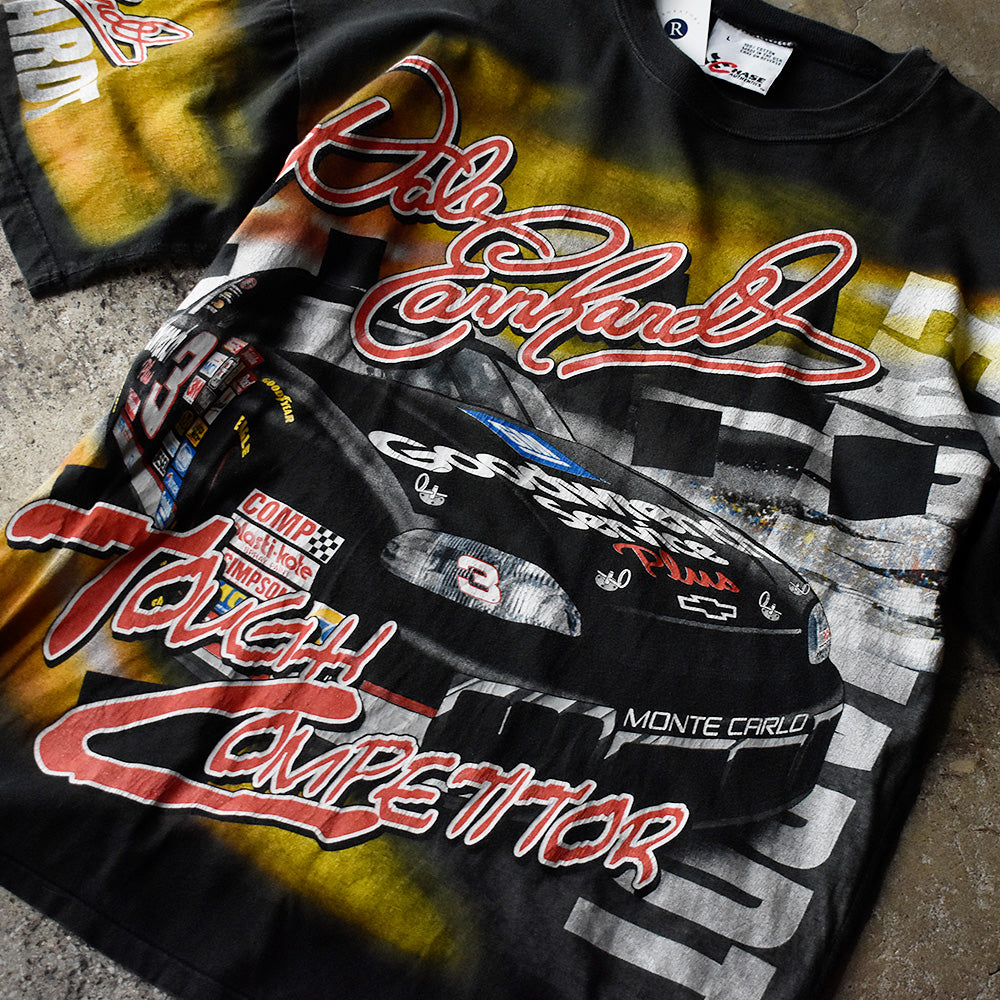 Y2K AOP! CHASE authentics "Tough Competitor" レーシング Tシャツ USA製 250727H