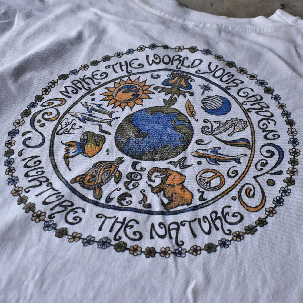 90's “Earth Alert” エコ ネイチャー Tシャツ USA製 230817