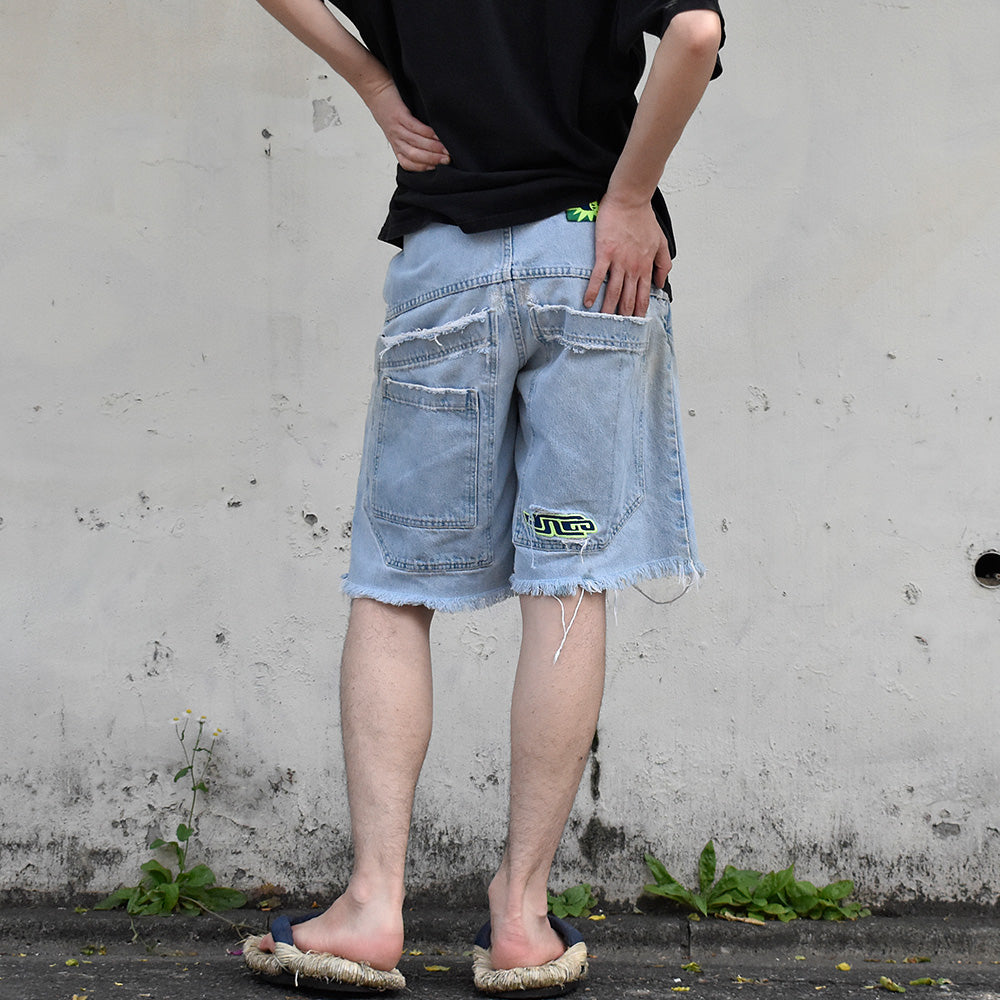 Y2K JNCO カットオフ デニム バギーショーツ USA製 250523H