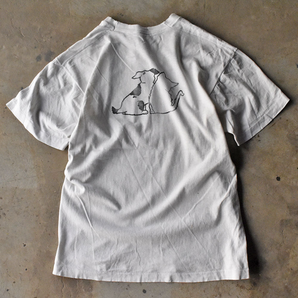 90’s Fruit of the Loom ”Animal Care League” 両面プリント アニマルプリント Tシャツ 240507