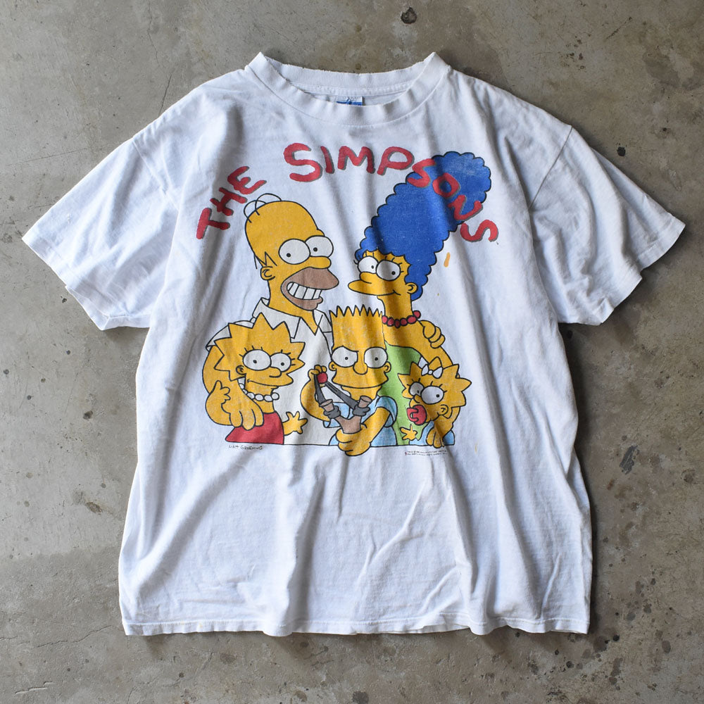 割引済！XL USA製 80's/1989 THE SIMPSONS Tシャツ 古着 80s USA製 The Simpsons シンプソンズ ファミリー Tシャツ