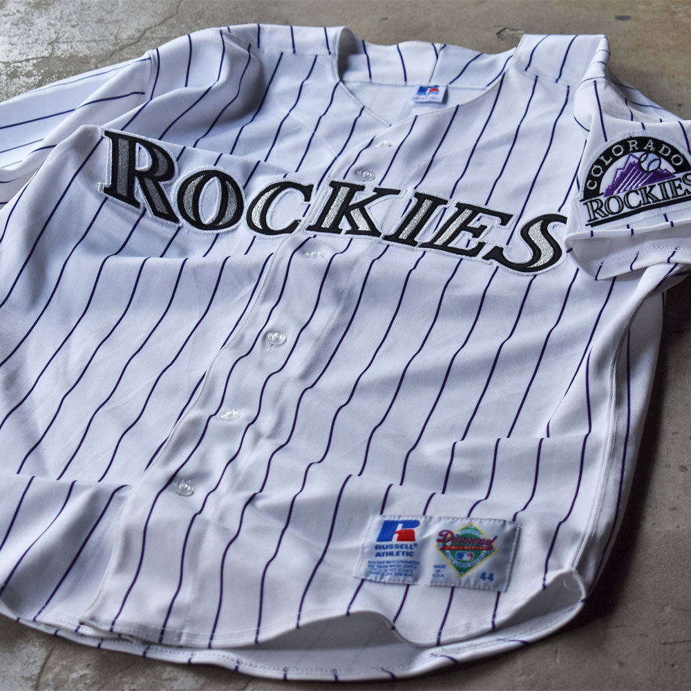 90’s RUSSELL ATHLETIC “MLB Colorado Rockies” ベースボールシャツ USA製 231005H